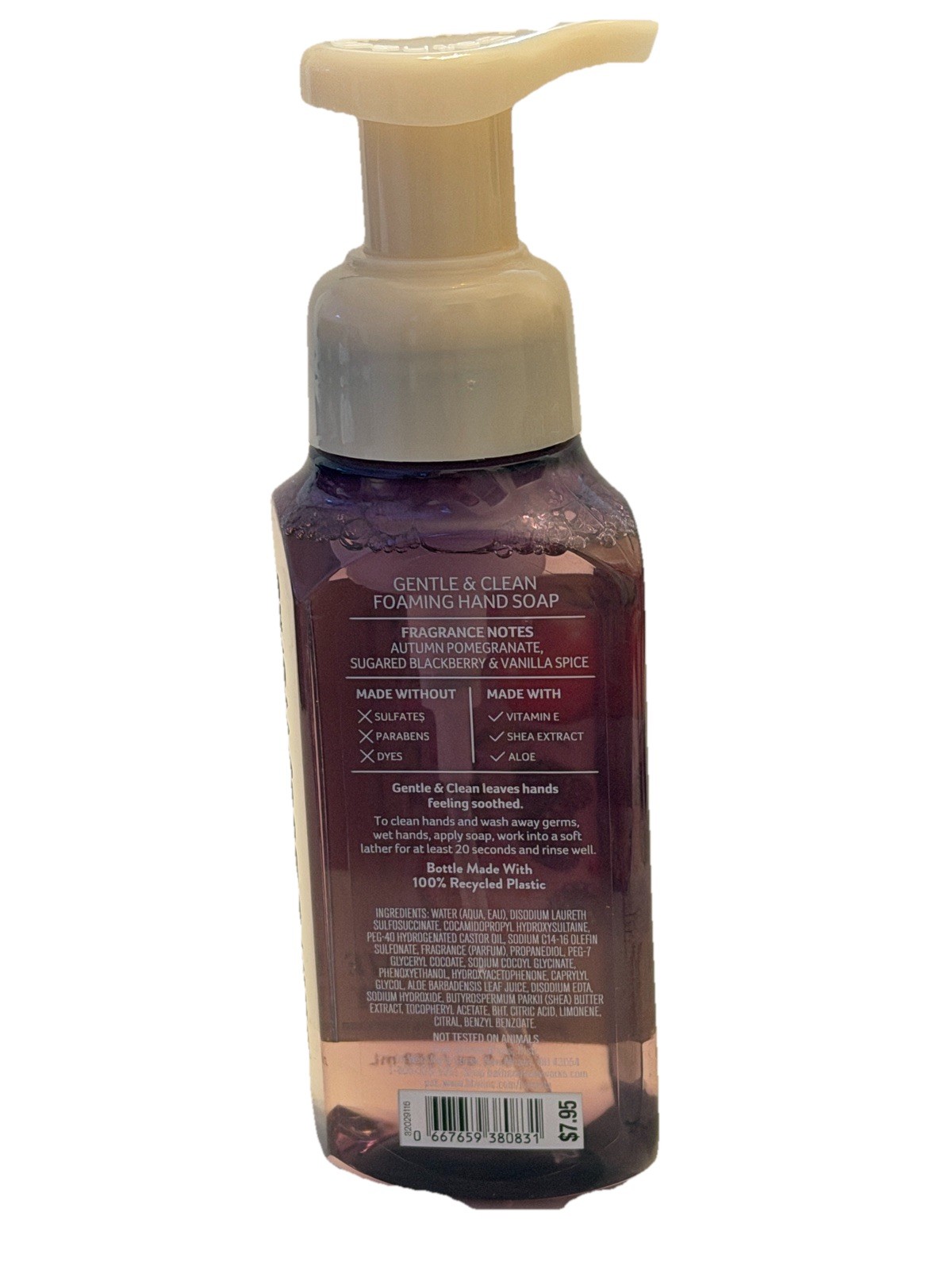 5 X Bath & Body Works POMEGRANATE & BLACKBERRY Gentle Foaming Hand Soap 8.75oz