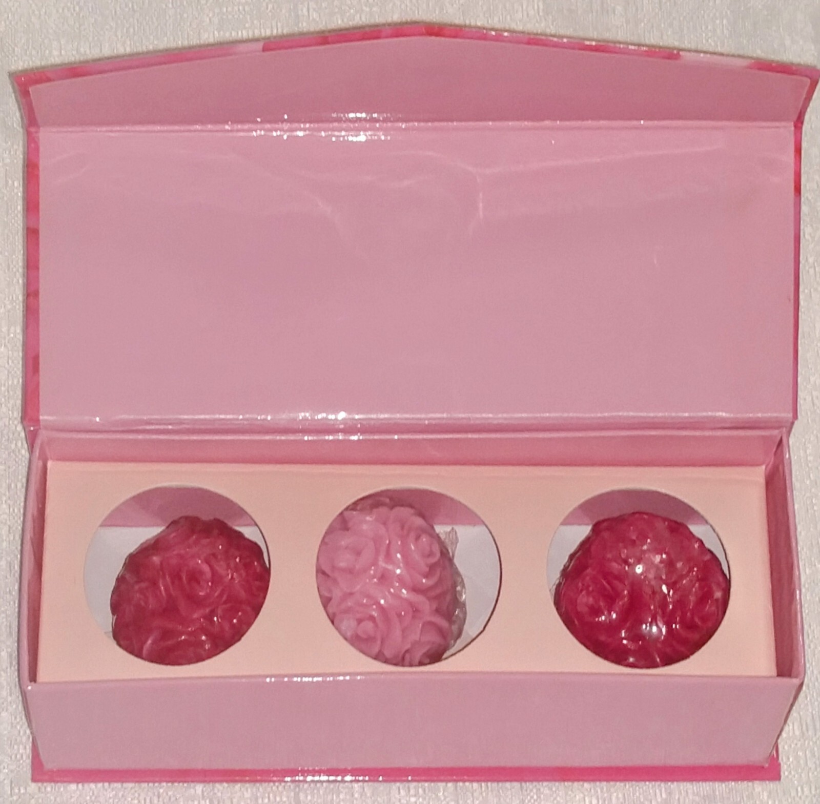 Rose of Bulgaria Gift Set 3 Rose Water Glycerine Soaps 100% Natural Hand-Made