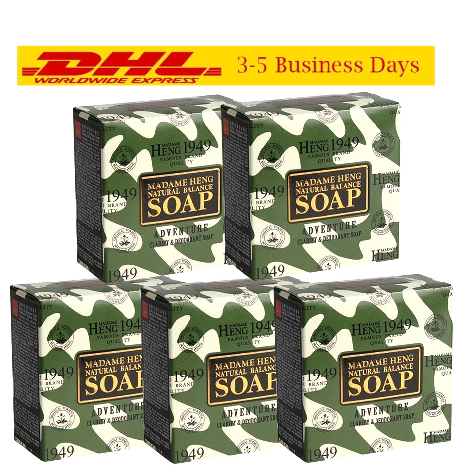 5x Soap Madame Heng 1949 Natural Balance Adventure Clarify Deodorant Relax 150g