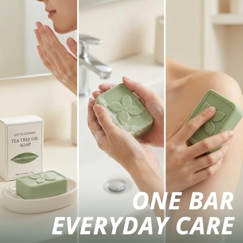 Tea Tree Antifungal Soap Bar 3 Pack 115g Each Body Wash For Gym Post Workout