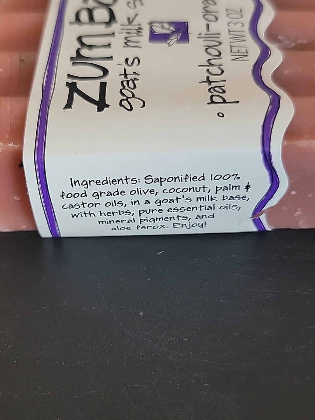 Zum Bar Goat’s Milk Soap Patchouli-orange