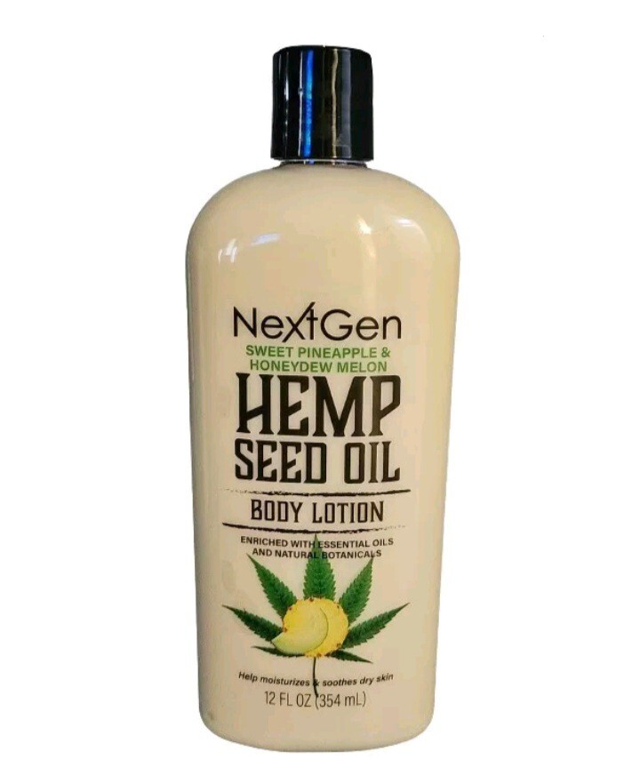 🆕️ NextGen 12 Oz. 🍍 ●SWEET PINEAPPLE & HONEYDEW MELON● Hemp Seed Oil Lotion.