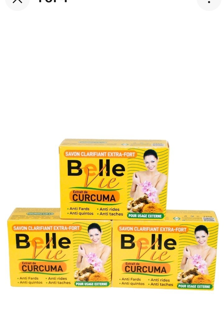 Belle Vie Rich Turmeric Soap Curcuma Extract 225g 💯% AUTHENTIC ( 6 Packs ) 225g