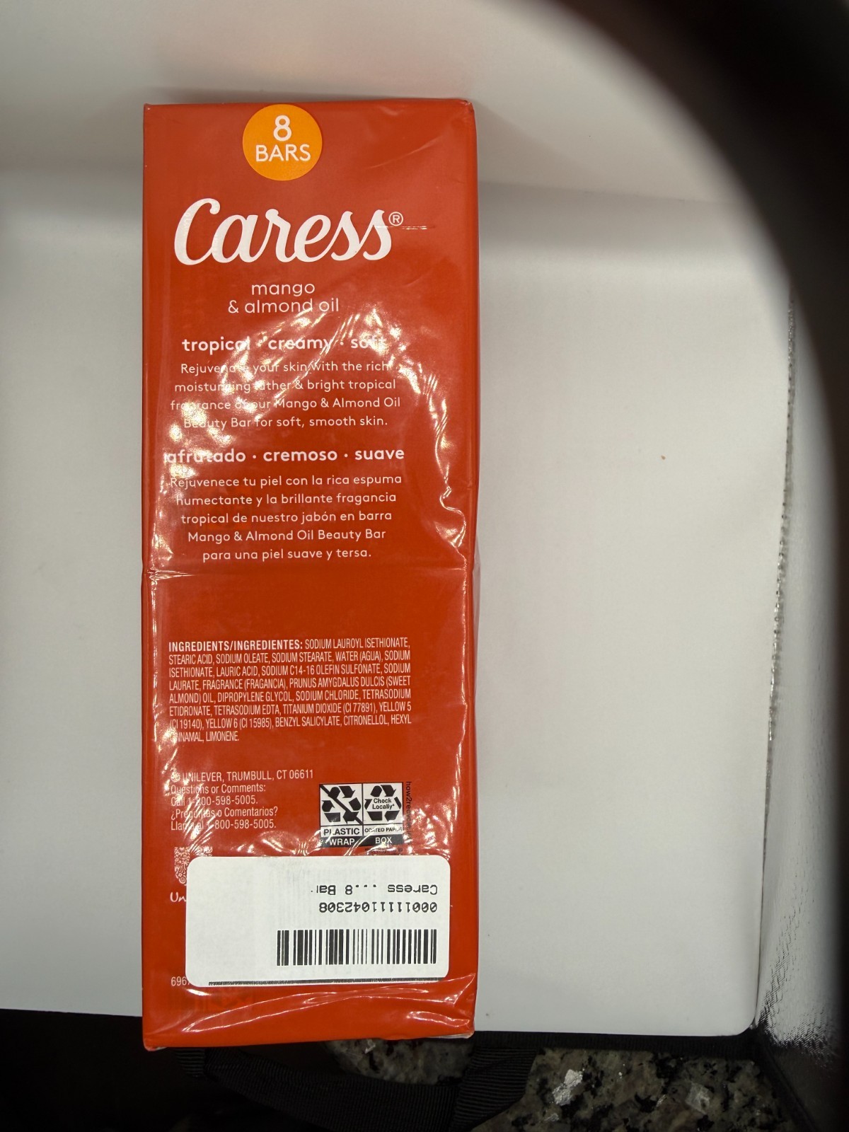 Caress Mango Bar Soap 8 Pack – Beauty Bar – Full Size – New
