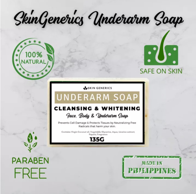 Skin Generics UNDERARM Cleansing and Whitening Face & Body Soap 135g
