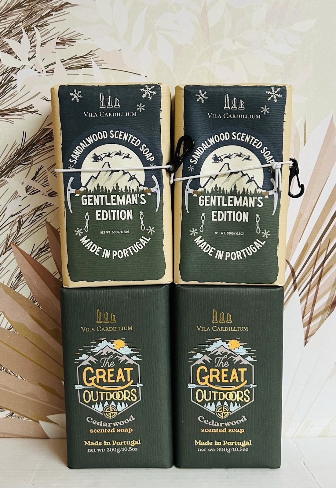 4-Pack Vila Cardillium ~ Cedarwood & Sandalwood Scented Bar Soap for Men 10.5 oz