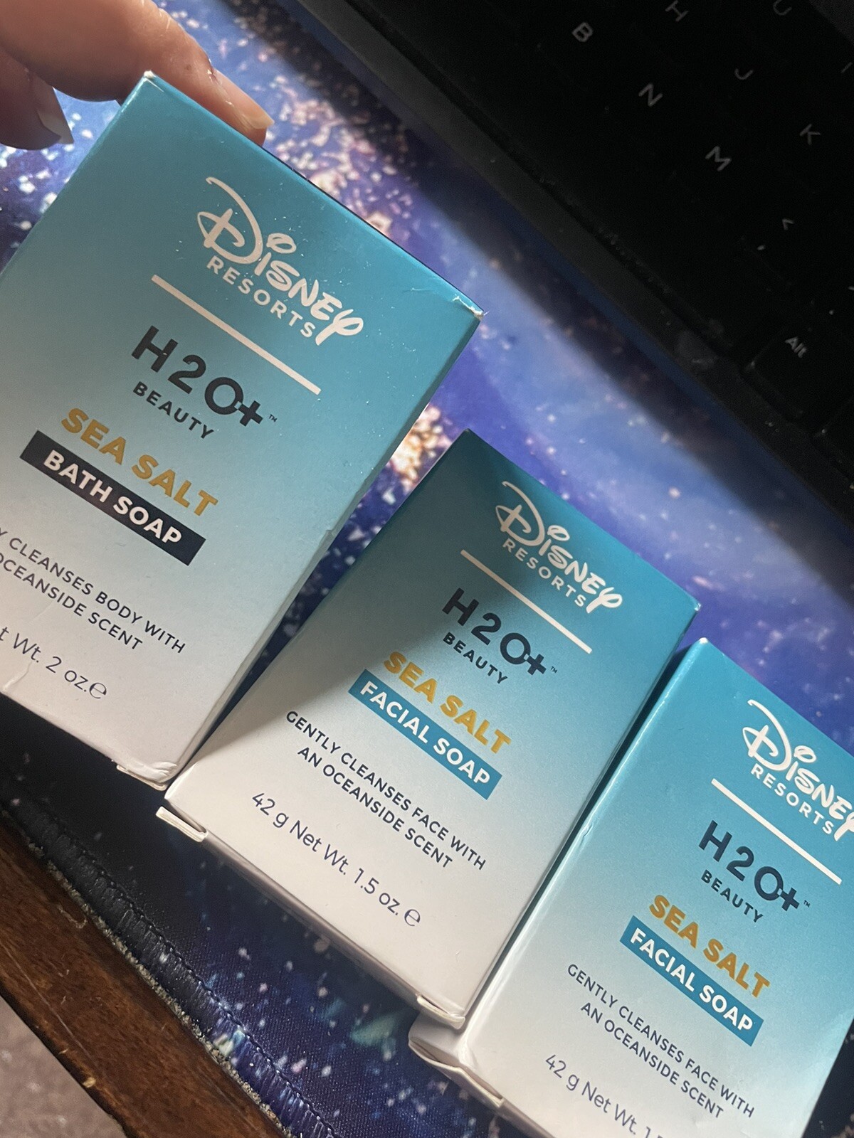 NEW Disney World resort H2O+ Beauty sea salt Facial Soap Bath Soaps New 3 Total