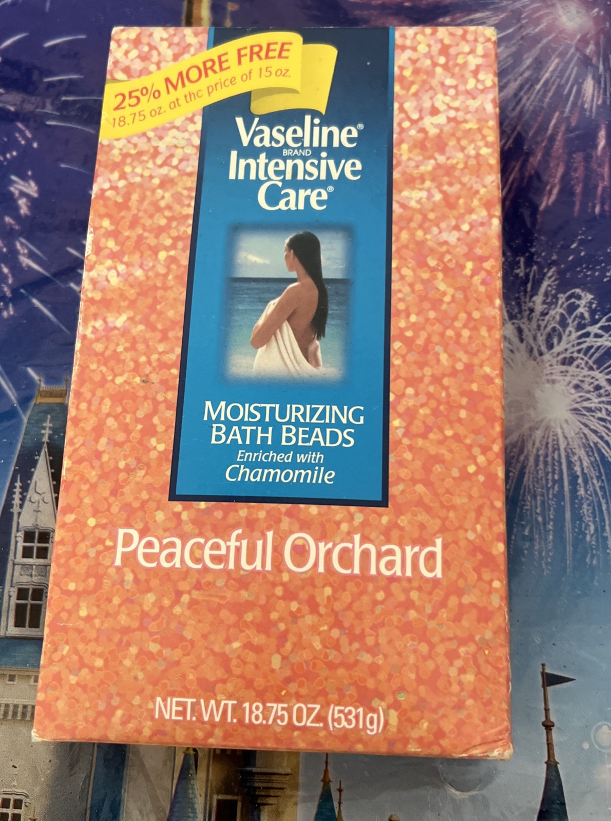 Vintage Vaseline Intensive Care Bath Beads Peaceful Orchard Chamomile 18.75 oz