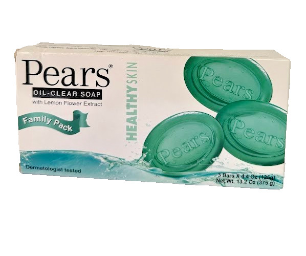 Pears Oil Clear Soap with Lemon Extract 125g Bar – Pack of 3