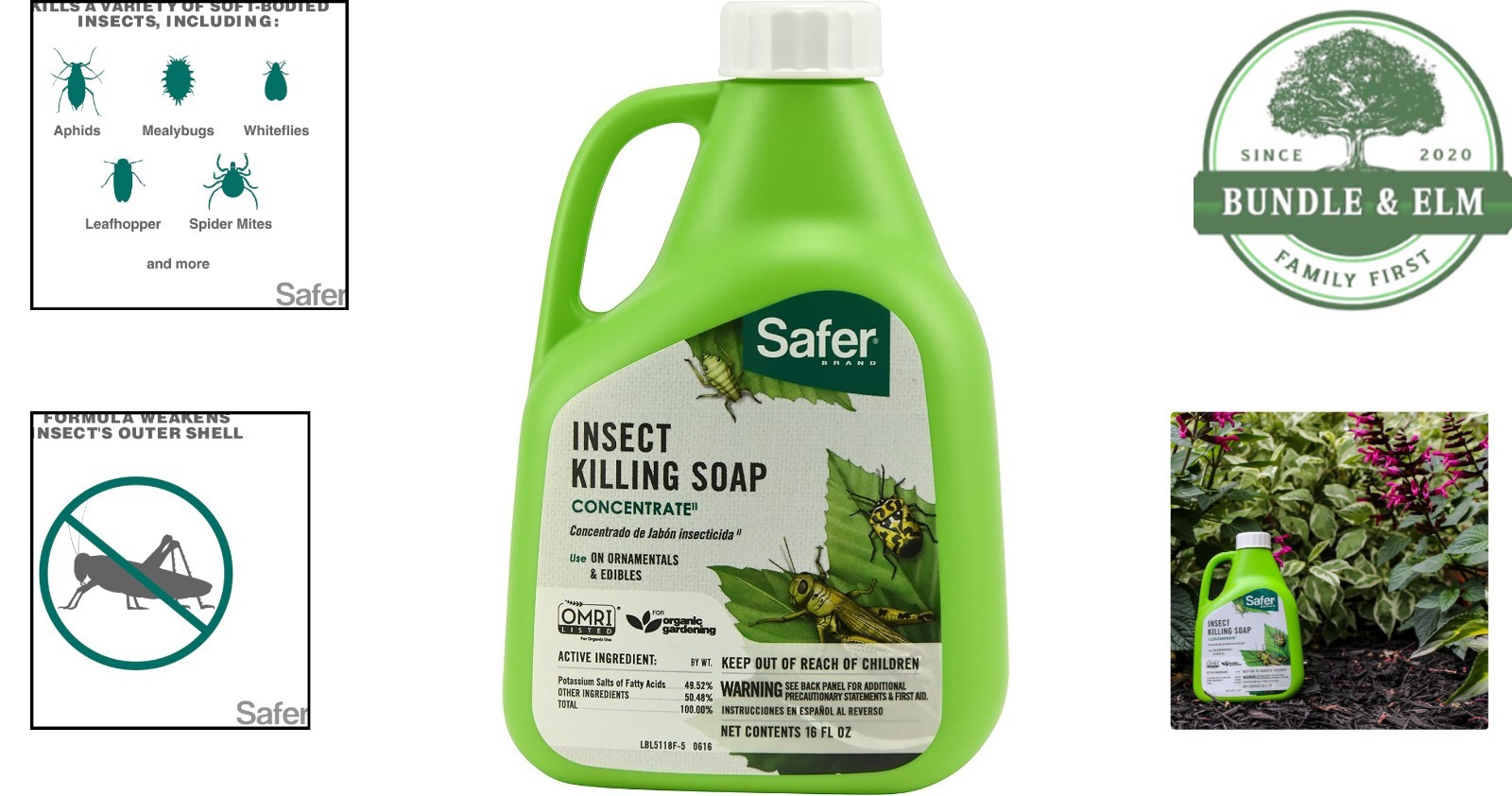 Insect Killing Soap Spray, Effective Against Whiteflies, Thrips and Mealybugs
