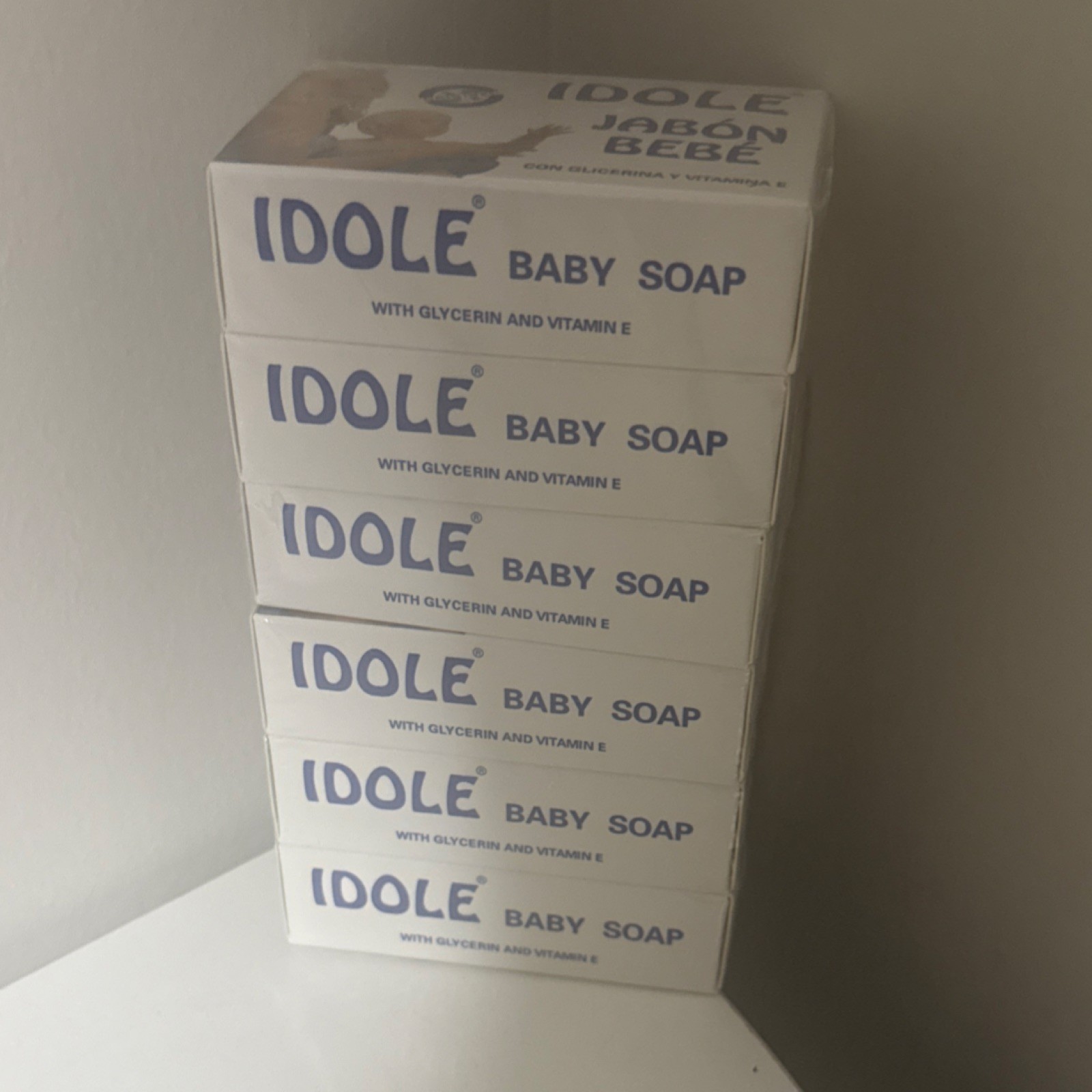 IDOLE White Body Bar Soap Rectangular for Unisex Kids Women Men