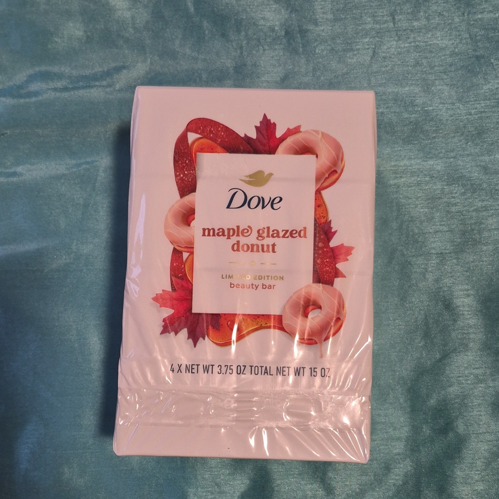Dove Maple Glazed Donut Holiday Treats Beauty Bar Moisturizing 4 Pack 15 oz