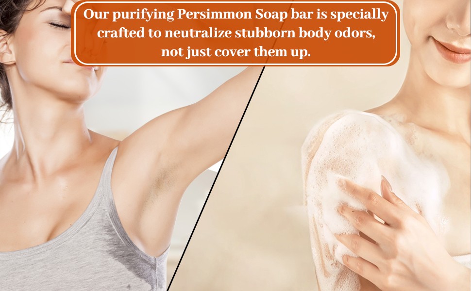 Persimmon Body Wash for Strong Body Odor, Liquid Persimmon Soap for Old People