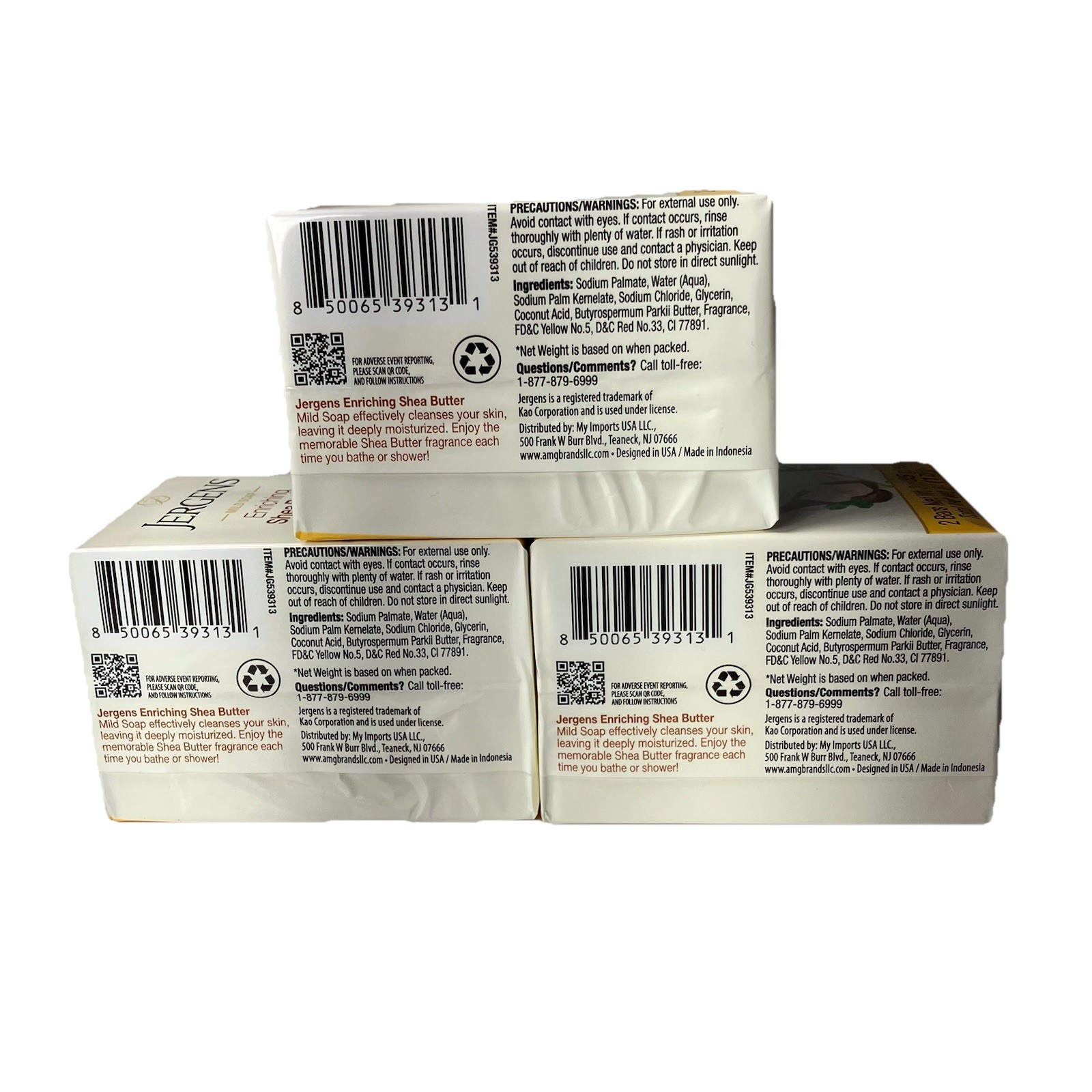 Jergens Mild Soap Enriching Shea Butter Bar Soap (3 oz) Bath & Body Bar 6 Pack
