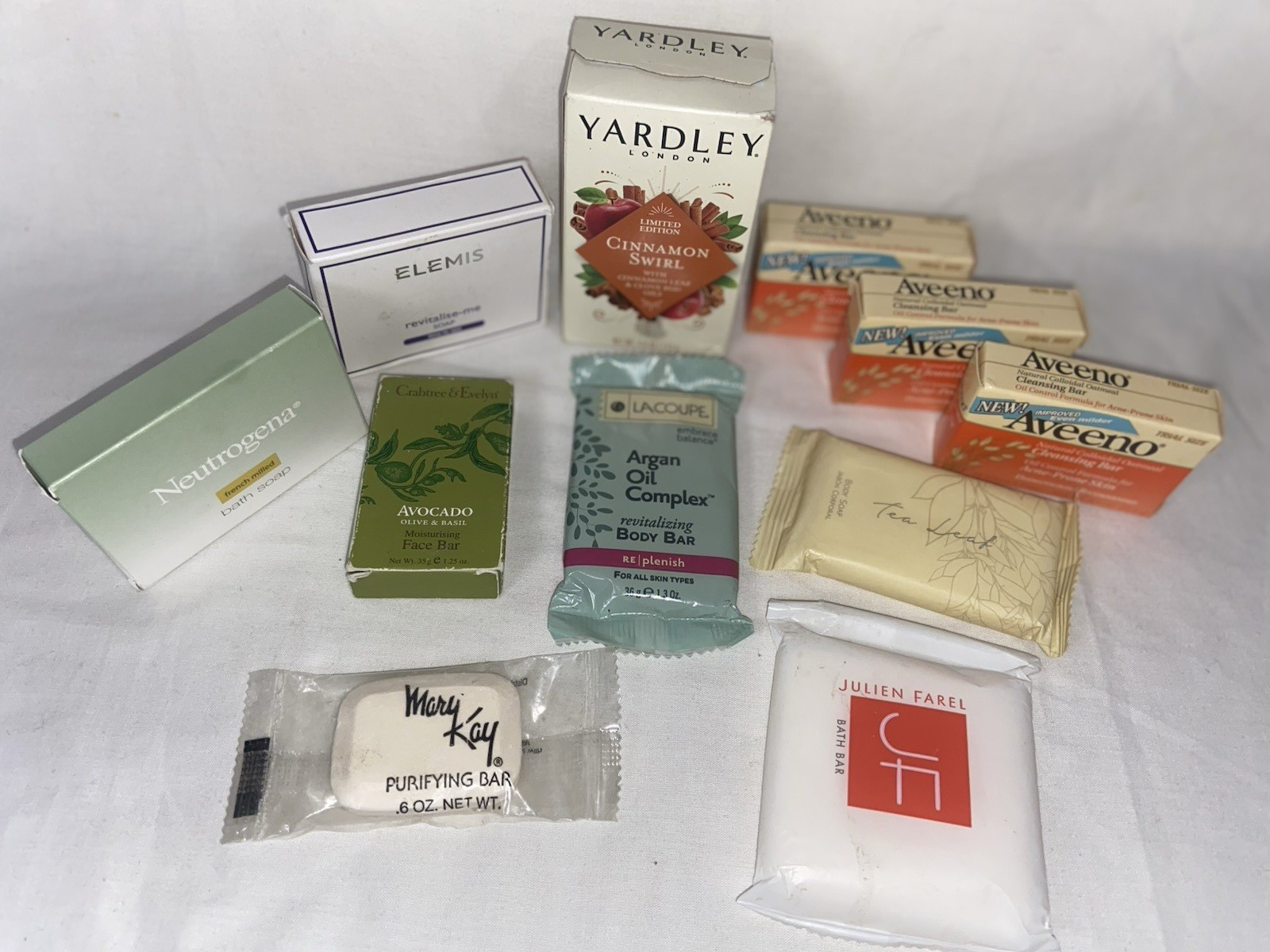 Lot of 11 Variety of Bars of Soaps, Soap Different Sizes New Including Elemis