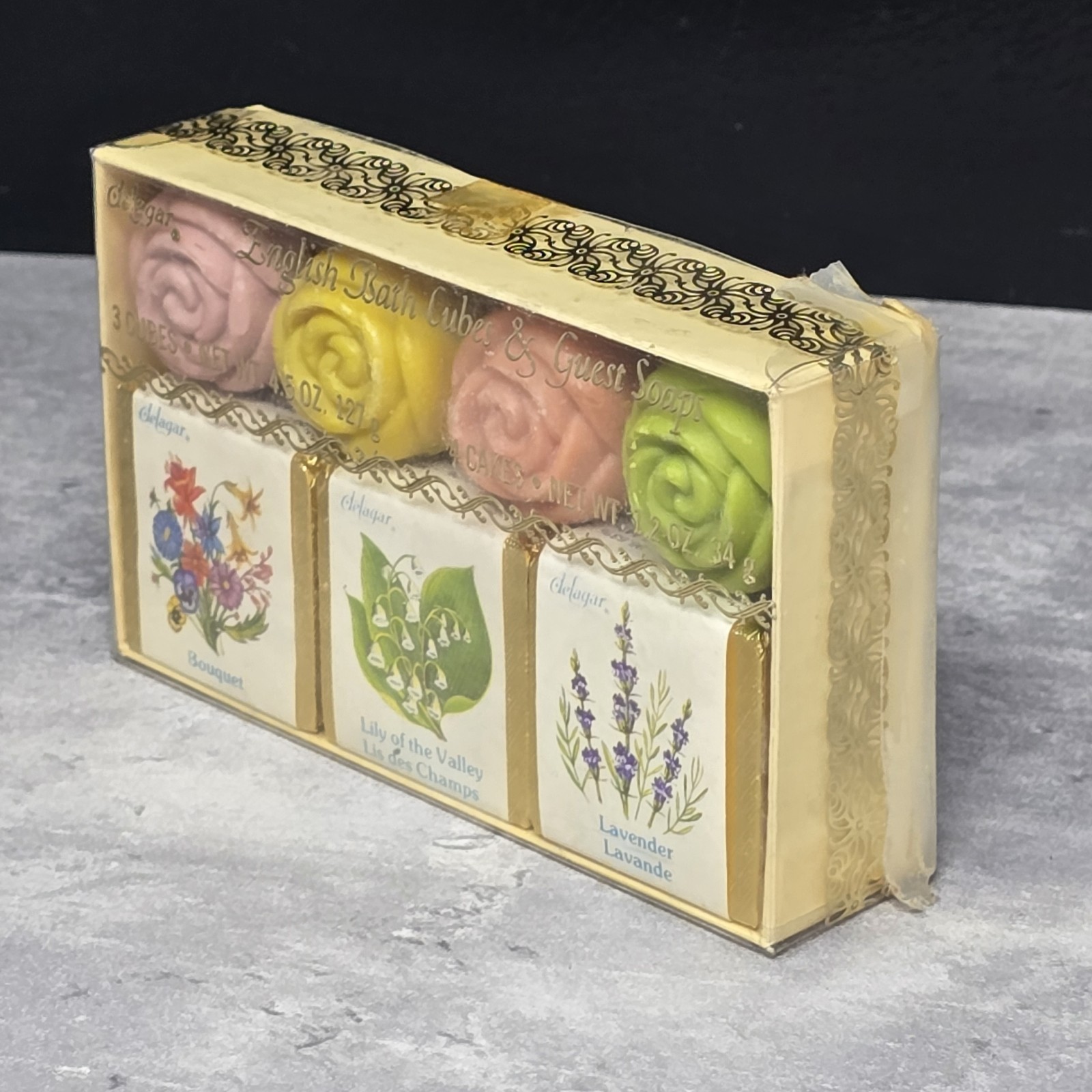 Vtg Delagar Bath Cubes Salt Soaps New Old Stock Made In The USA