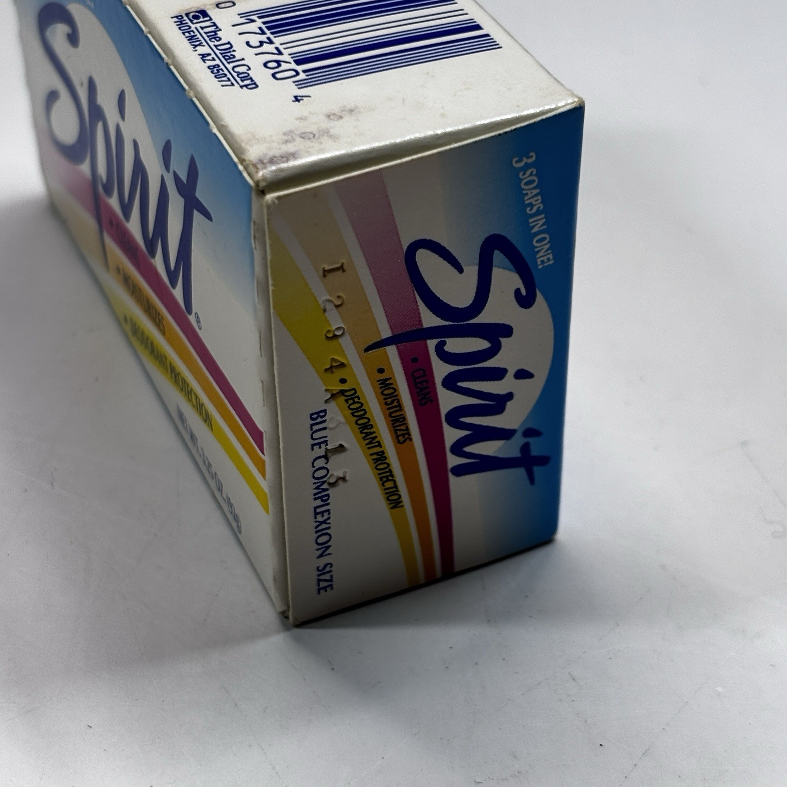 Vintage 1990s Spirit 3 in 1 Soap Blue Bath Size 3.5 Oz NIB