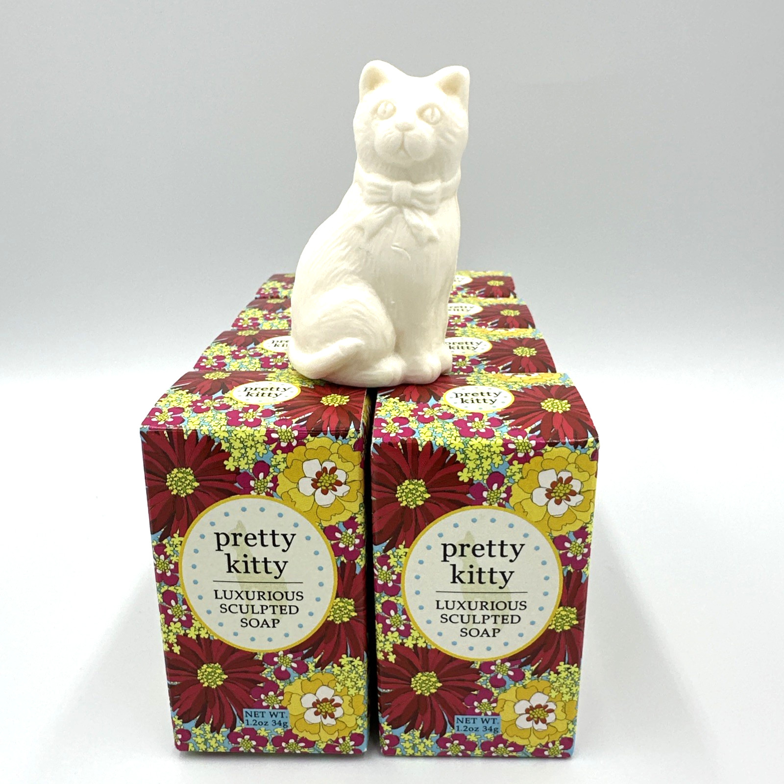 Greenwich Bay Pretty Kitty Sculpted Soap Lot Of 8 (1.2oz Each) 2.5 x 1.5 Inch