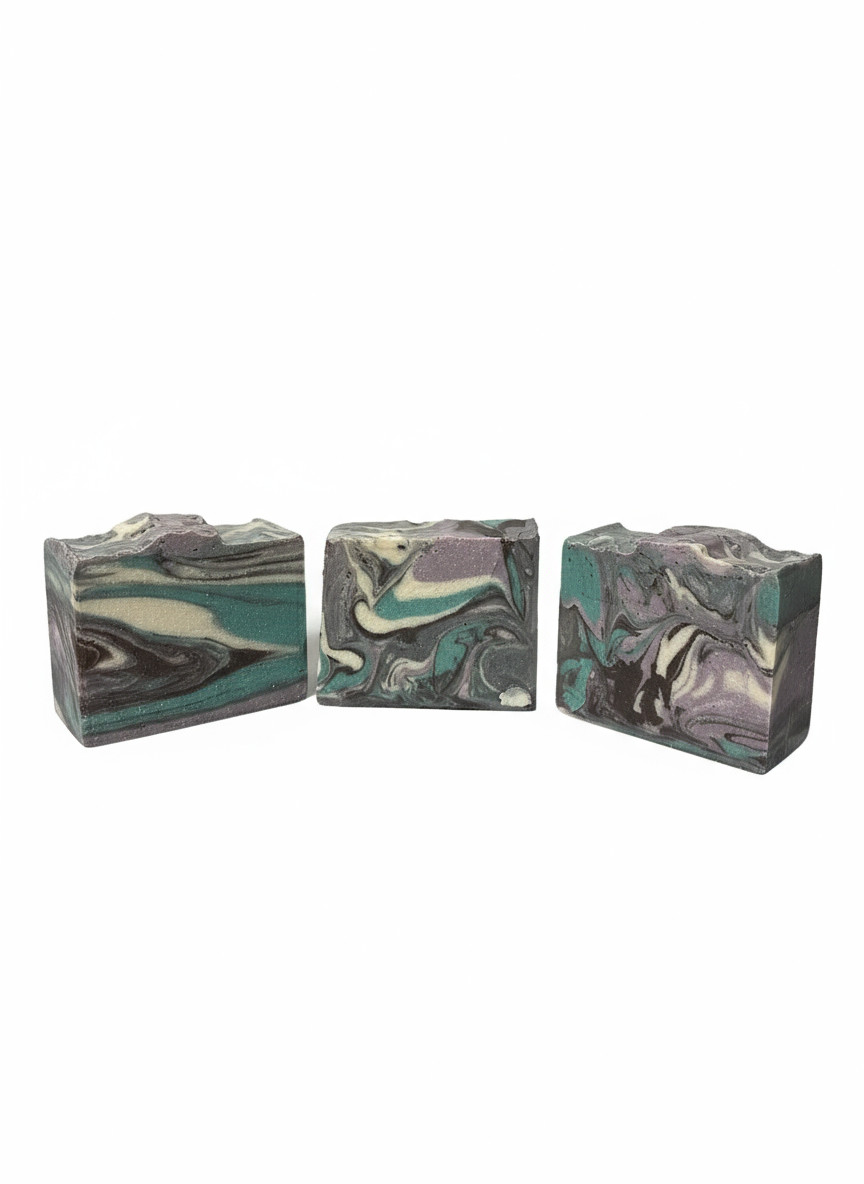 2nds (DISCOUNTED) Handmade Jasmine Coconut Spin Swirl Bar Soap, Great Lather!