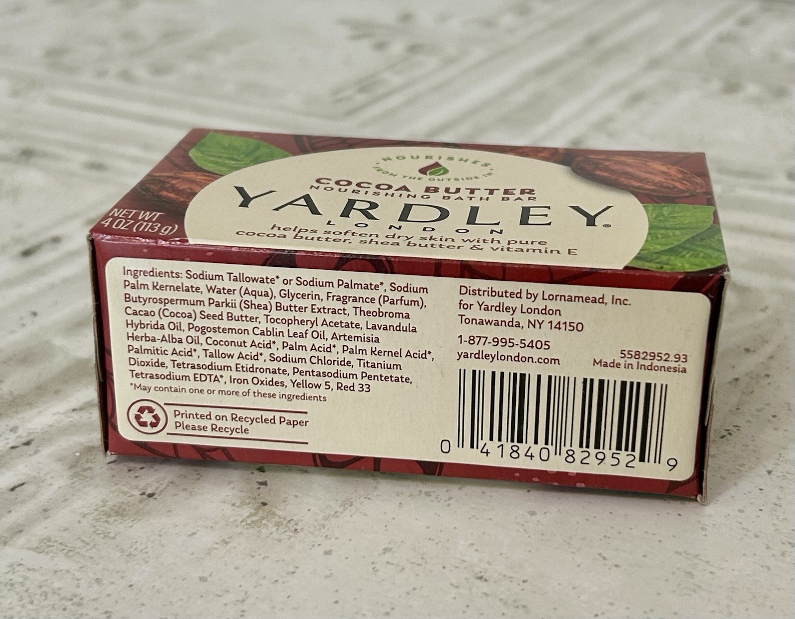 Yardley London Soap Bath Bar Cocoa Butter 4 Oz 120 G Pack Of 2