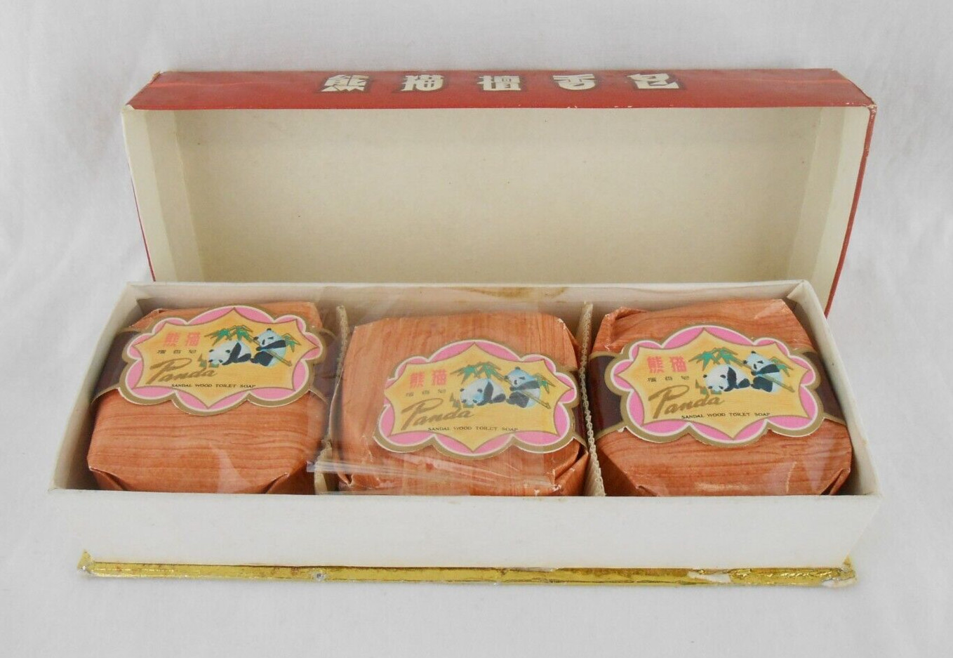 Panda Brand 3 Pack Sandal Wood Scented Luxury Bath Bar Soap New