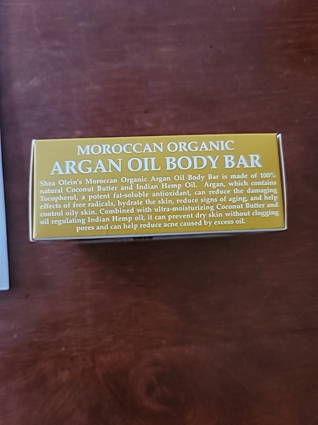 Moroccan Organic Argan Oil Shea Olein Natural Soap 5 oz Bar With Coconut Butter
