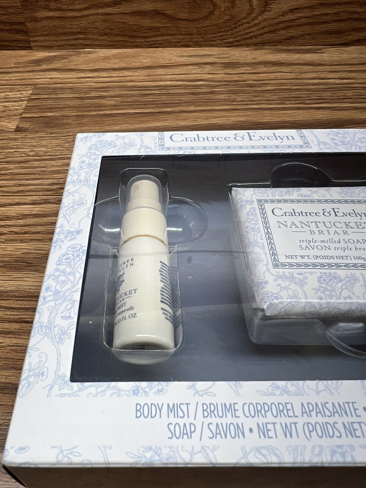 Crabtree & Evelyn Nantucket Briar Body Mist .33 fl oz & Bar Soap 3.5 oz. Gift