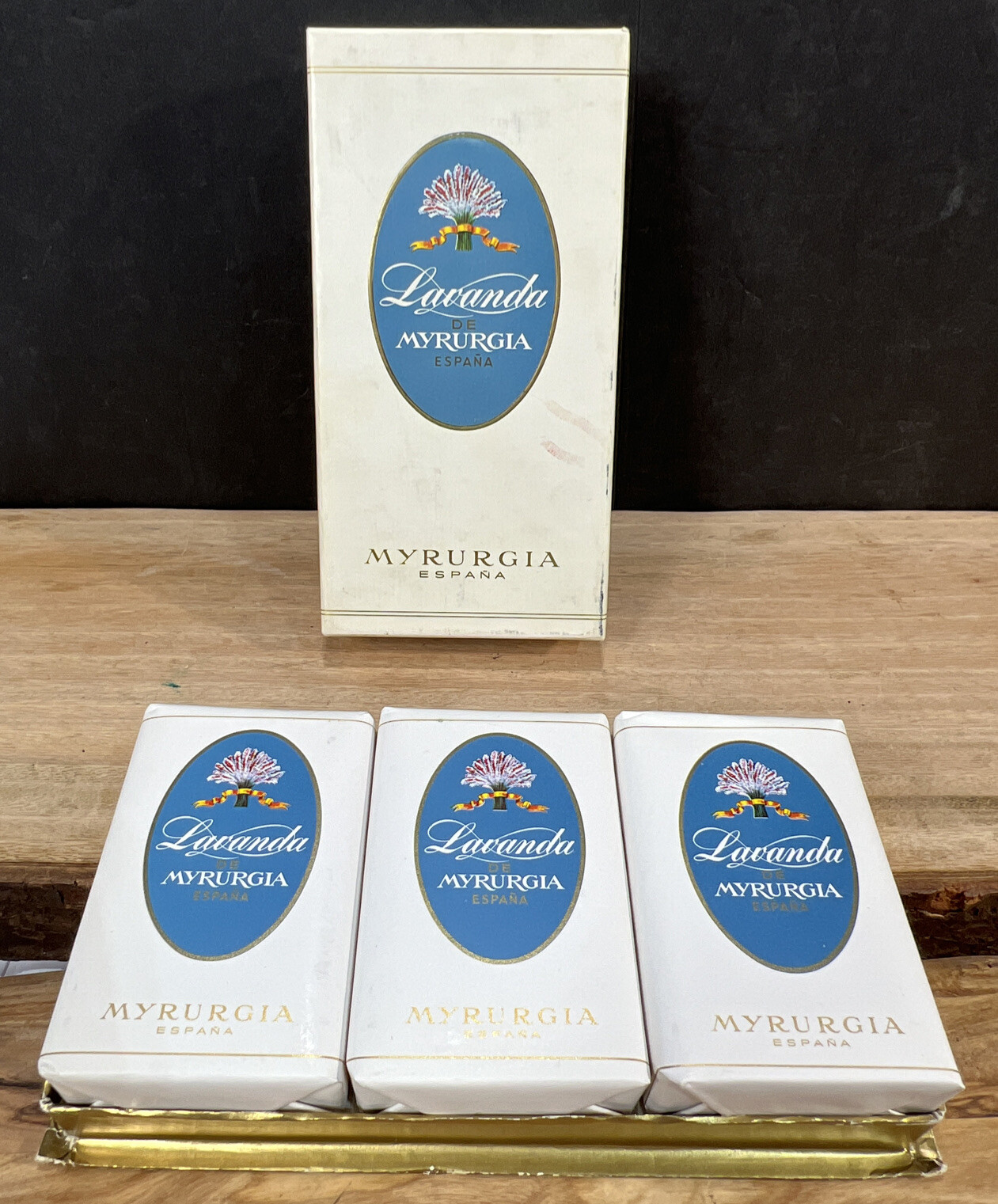 RARE Levanda de Myrurgia Espana Jabon Soap (Set of 3) 2 7/8 oz ea NOS