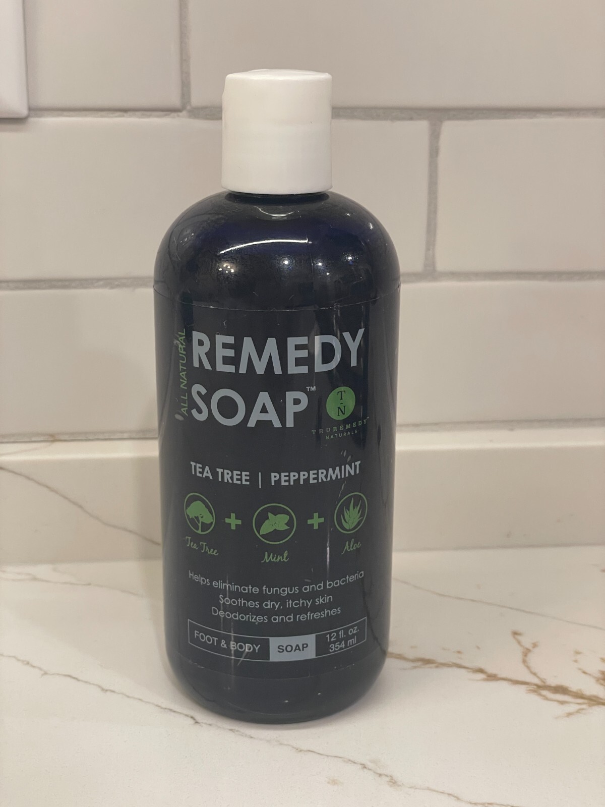 Truremedy Naturals Remedy Soap Tea Tree Peppermint Foot Body 12 fl oz New Sealed