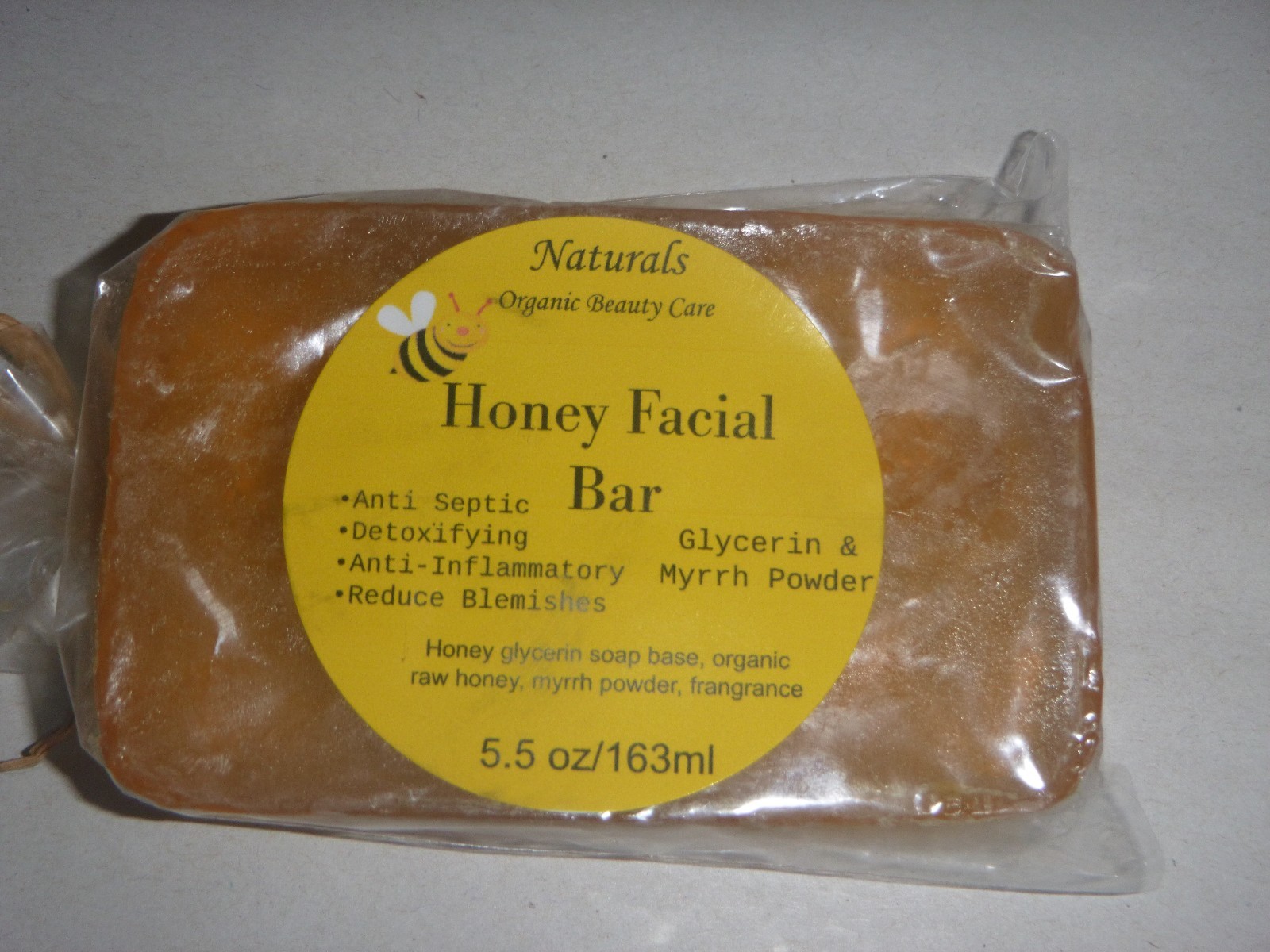 Honey Facial Bar-Honey & Myrrh – Antiseptic, Detoxifying ,Antiinflammatory