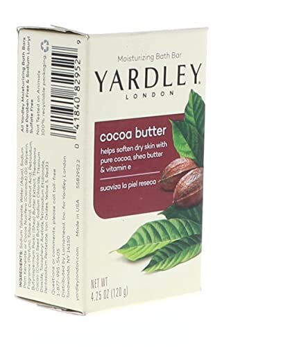Yardley Moisturizing Bar Cocoa Butter, Chocolate, 4.25oz