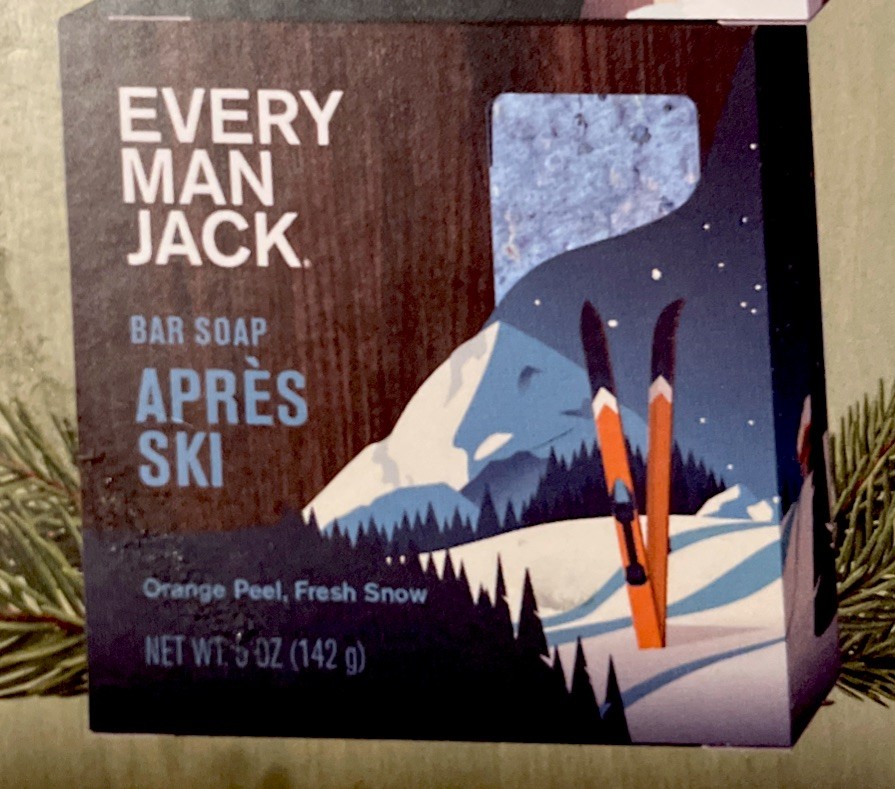 EVERY MAN JACK Winter Collection Soaps 3 Full Size Bars Apres Ski Pine Northern