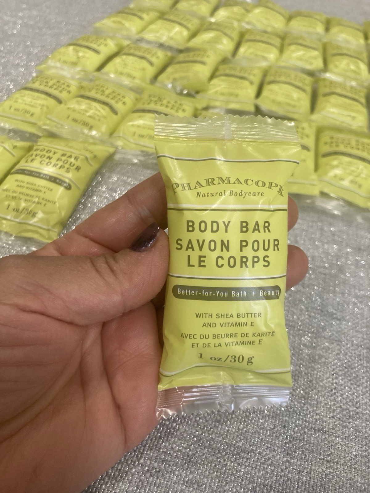 Lot Of 50 Pharmacopia Body Bar Soap 1 oz Ea. With Shea Butter Hotel Travel Size