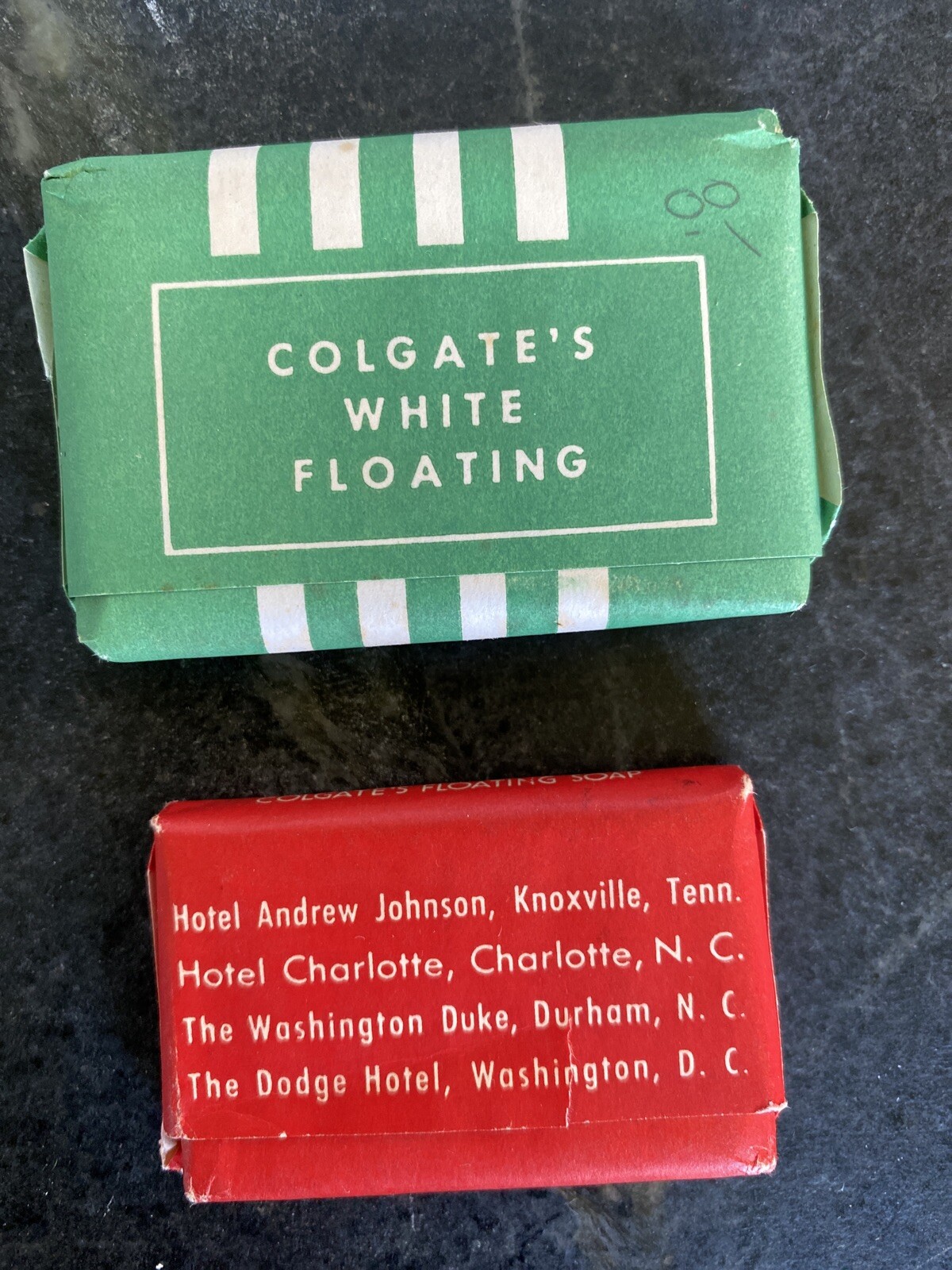 Antique Vintage Old Lot Hotel Travel Small Soap Bars + Stork Castile