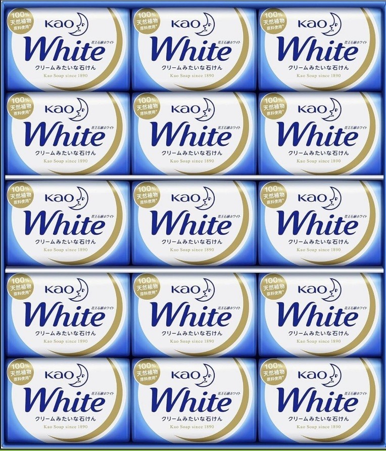 85 g x 15 Pieces set Kao White Gift Bar soap with Box Boxed