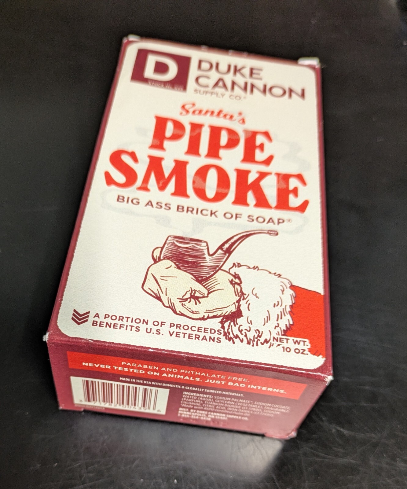 Duke Cannon Big Ass Santas Pipe Smoke Bar Soap 10 oz Tobacco/Smokey Made In USA