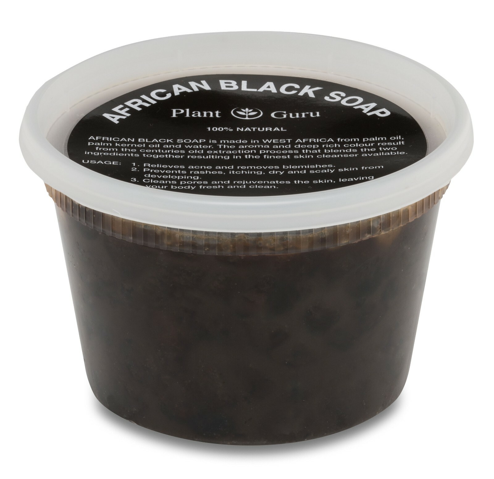 Raw African Black Soap Paste 100% Pure Natural Organic Face Body Wash Bulk