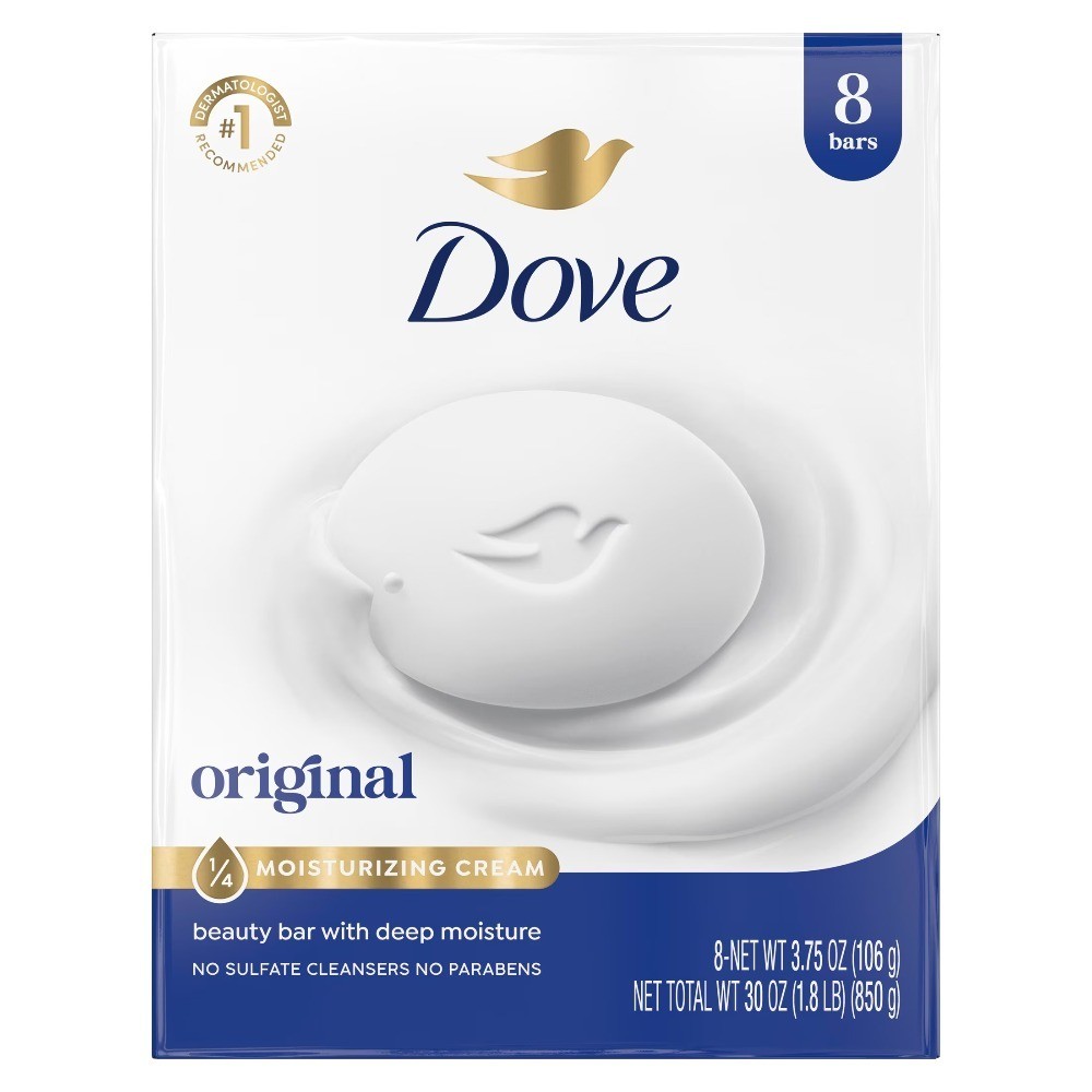 (2 pack) Beauty Bar Soap For Soft, Smooth Skin, Original, With 1/4 Moisturizing