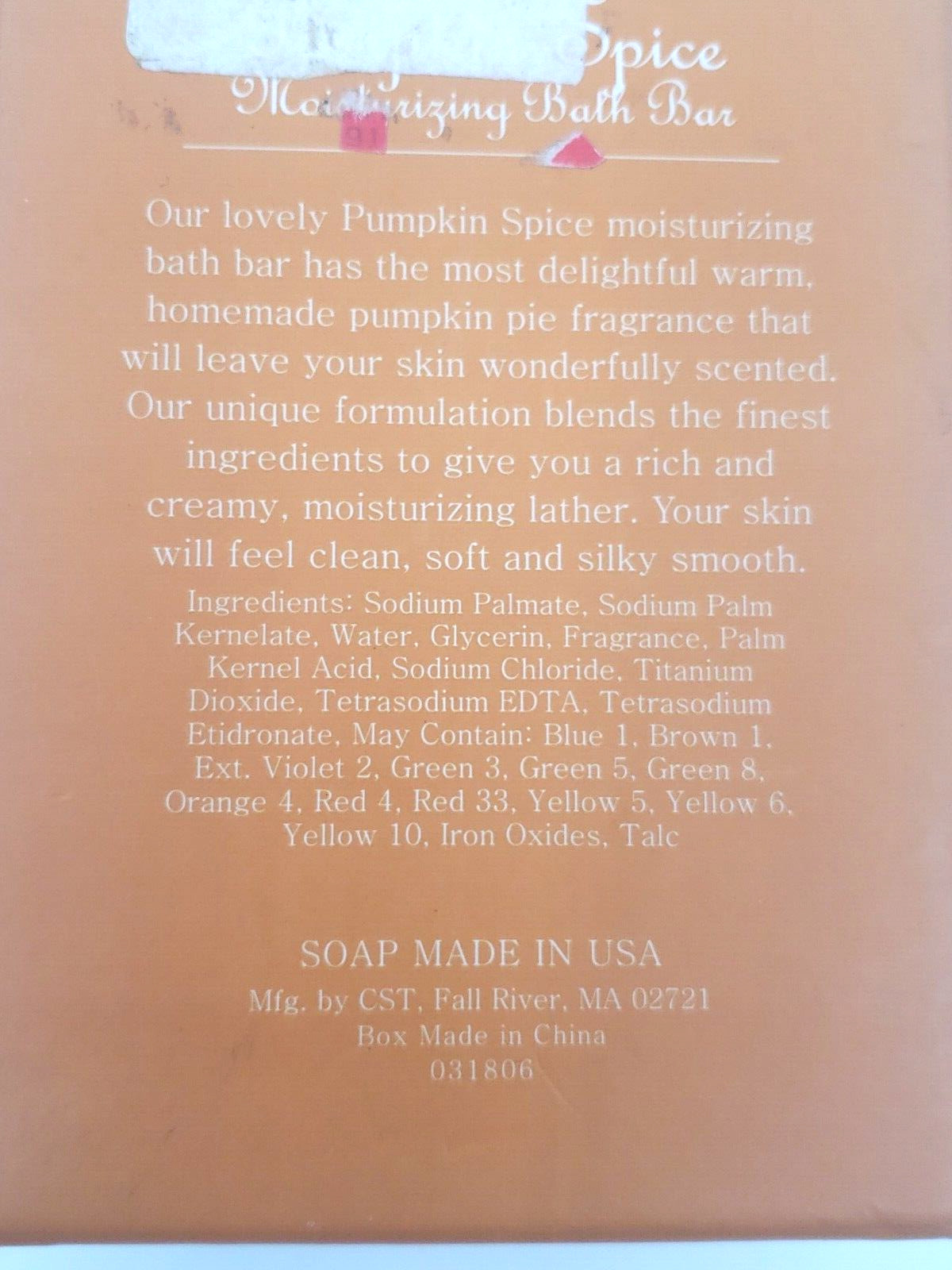 5 Pumpkin Spice Bath Soap Bars Various Brands In Fall Themed Wrapping And Boxes