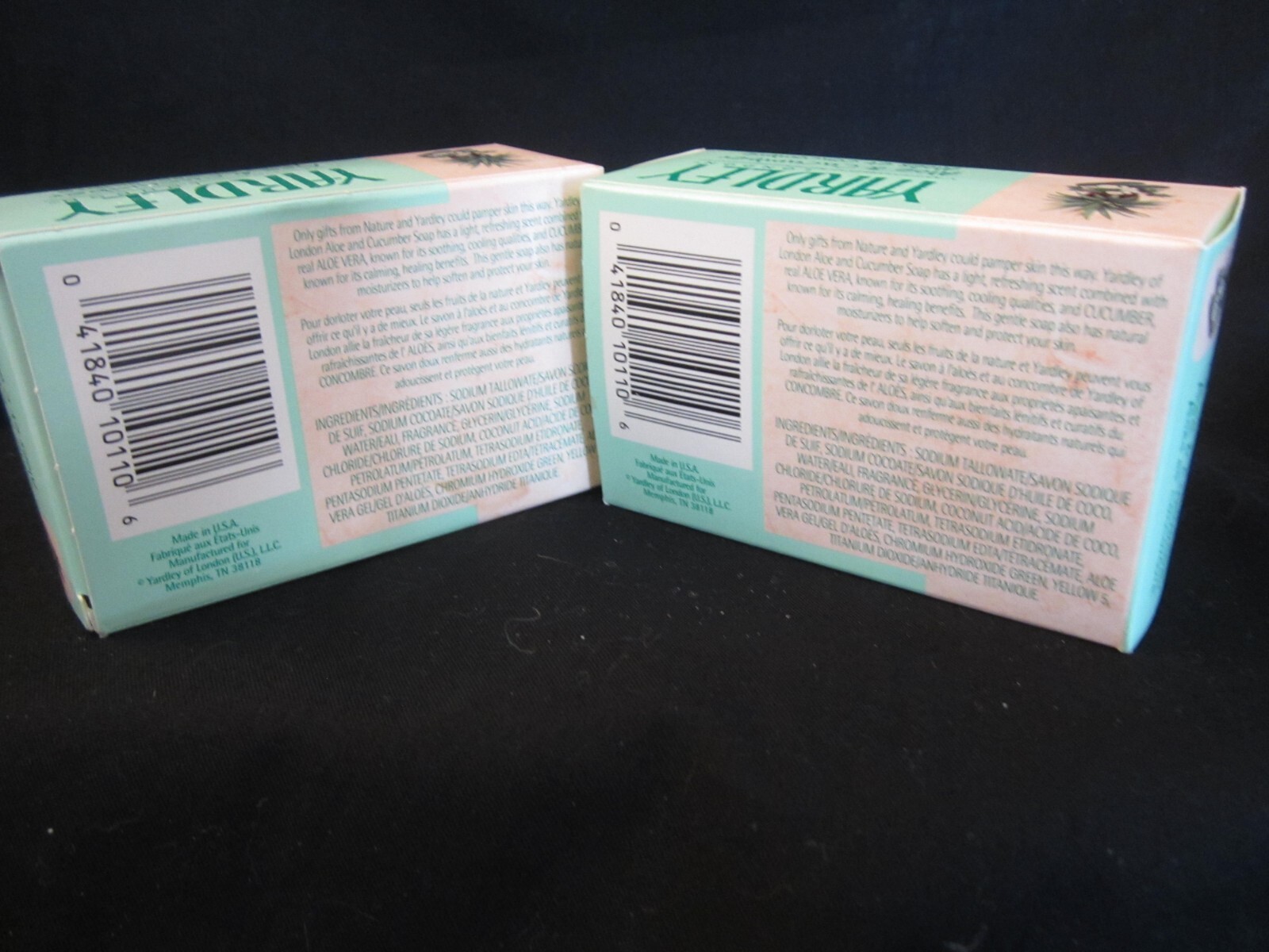 Yardley London Aloe & Cucumber Moisturizing Bath Bar Soap 4.25 oz. TWO