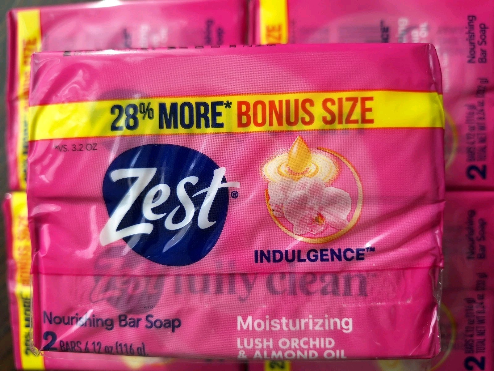 (5) PKs 10 BARS ZEST Moisturizing Lush Orchid & Almond Oil Soap Bars 4.12oz EA