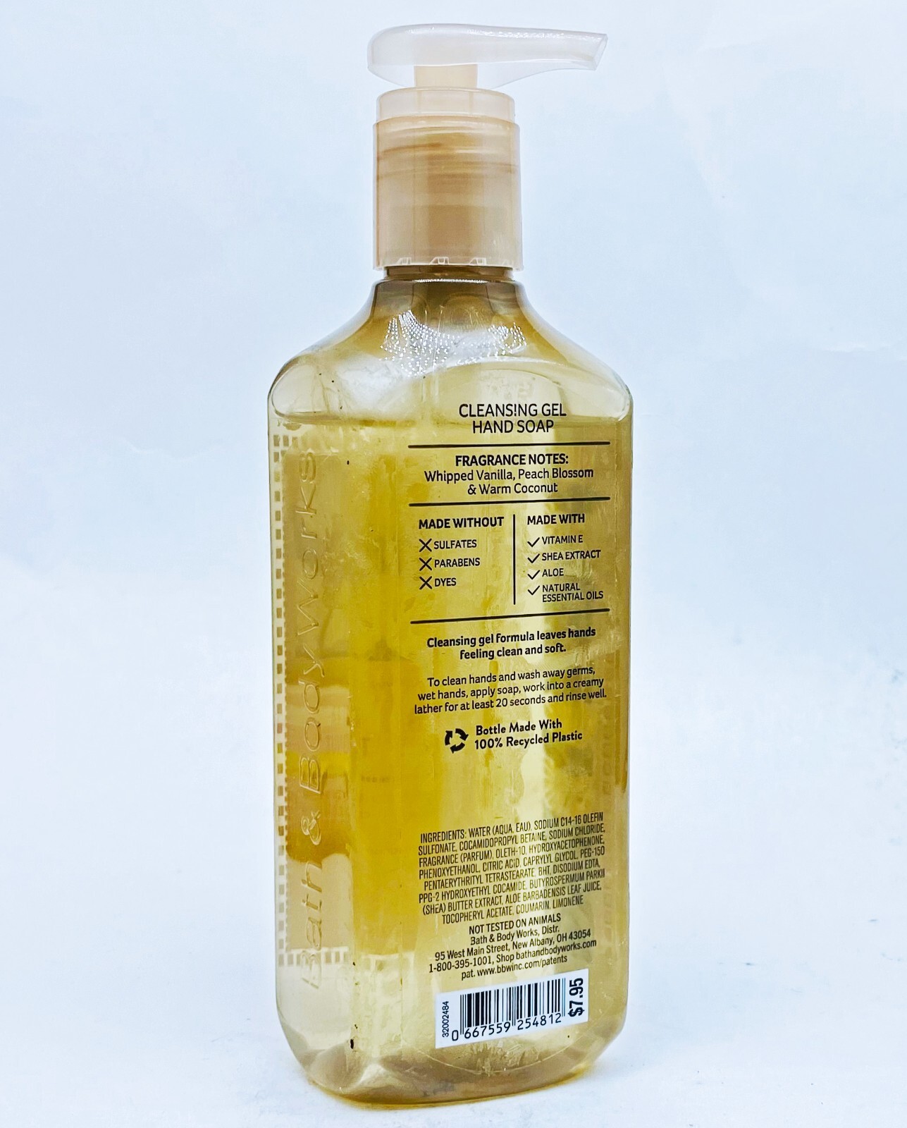 2 Bath & Body Works VANILLA COCONUT Cleansing Gel Hand Soap 8.0 oz