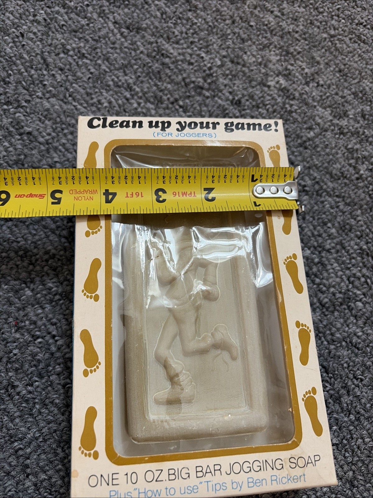 Vintage 1970s Ben Rickert 10oz Big Bar Jogging Soap New Never Used Gag Gift