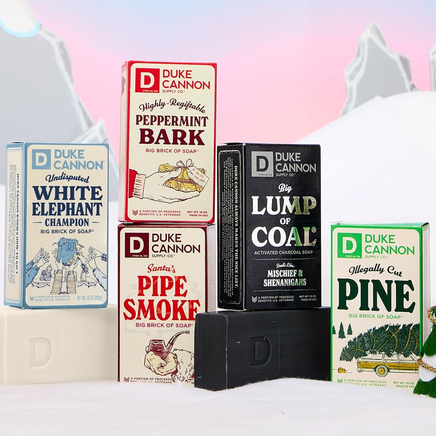 Holiday Variety Soap Trio Large Assorted Scents Quality Bar Soap 425 g