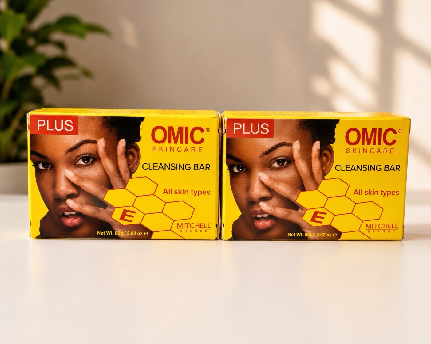 OMIC Skincare Cleansing Bar Soap All Skin Types, Yellow 2.82 oz (2 Bars)