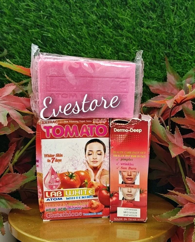 1× Bar Lab white Tomato Extract Atom Whitening Soap 7days 💯👌💥