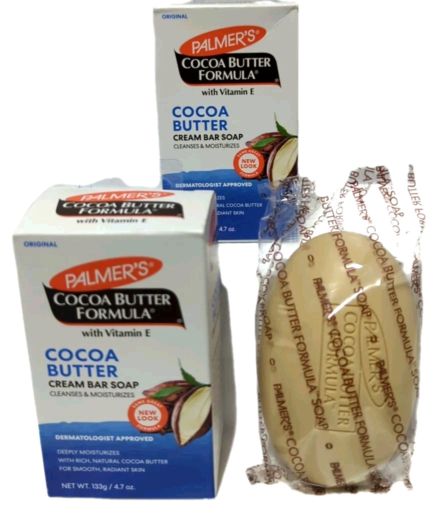Palmer’s Bar Soap Cocoa Butter Formula Cream Daily Skin Therapy 2 Pack 4.7 oz ea