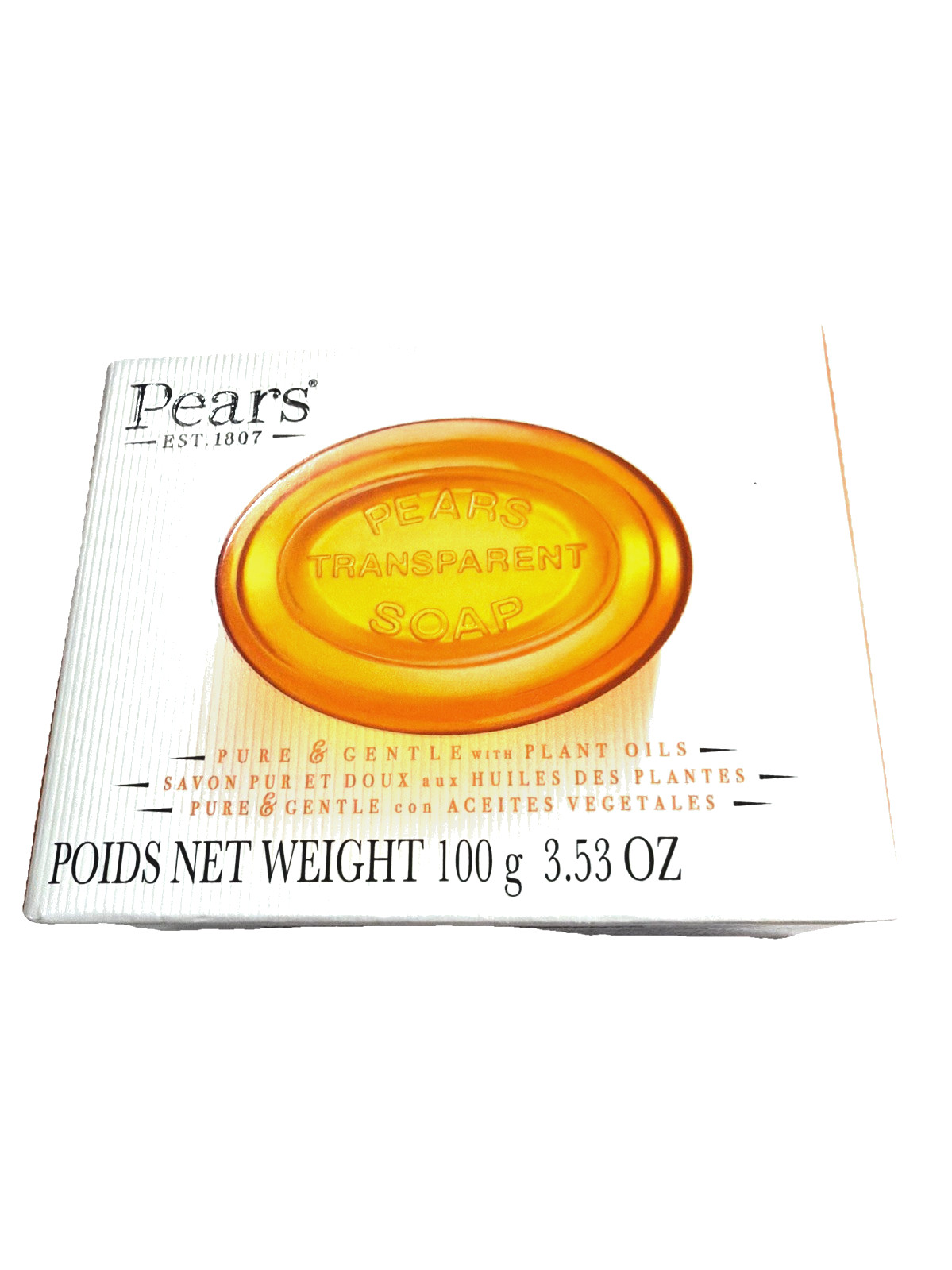 Pears Transparent Natural Glycerin Bar Soap Gentle & Hypoallergenic 3.53 24 Bars