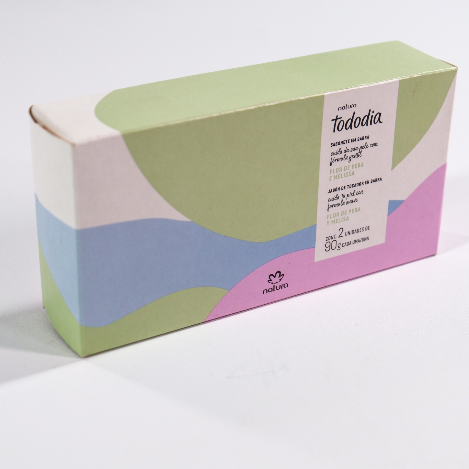 Natura Tododia Bar Soaps PEAR 2 pack New in Box Melissa & Pear Scent