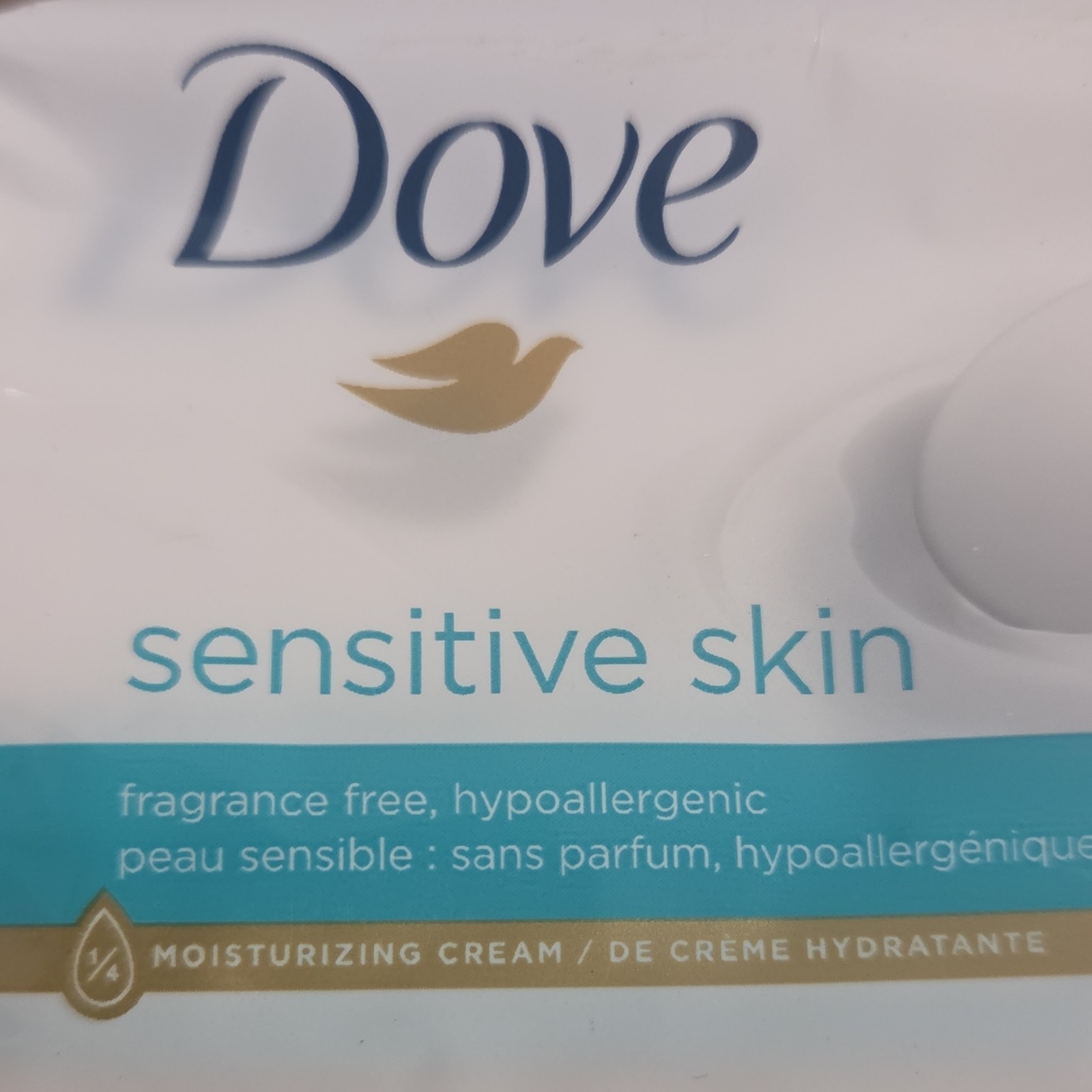 Dove Sensitive Skin Fragrance Free Hypoallergenic Body Bar Soap 2-Pack 7.5 oz
